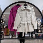 بارونی کتان چهار چیب سرشونه دکمه ای (33742)