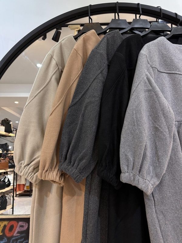 پیراهن فوتر کوبیده چین دار بدون پرز شدن (33817) - Image 2