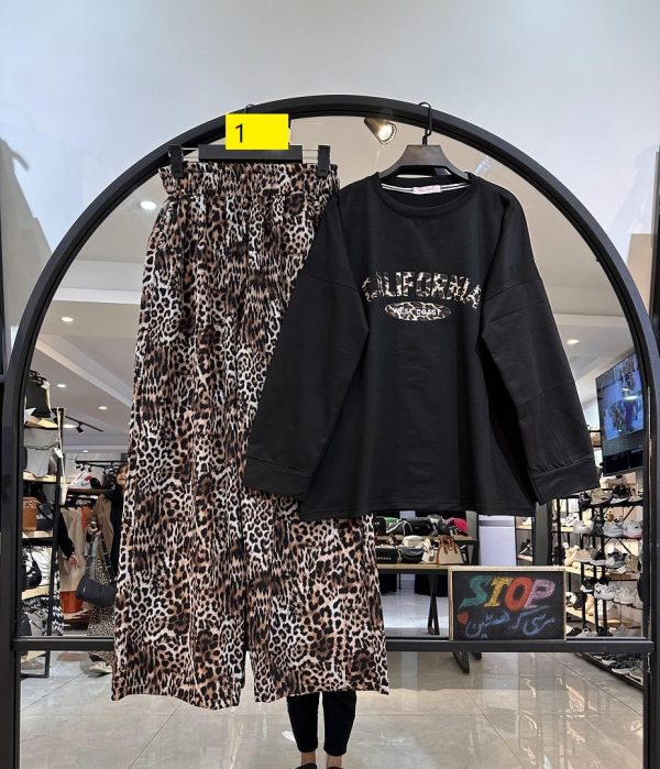 ست بلوز و شلوار پاییزه پلنگی و زبرا (33773) - Image 3