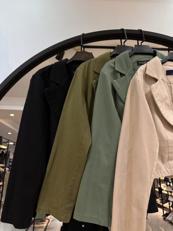 کت و بیلر دامنی کتان جین تک دکمه (33852) - Image 2