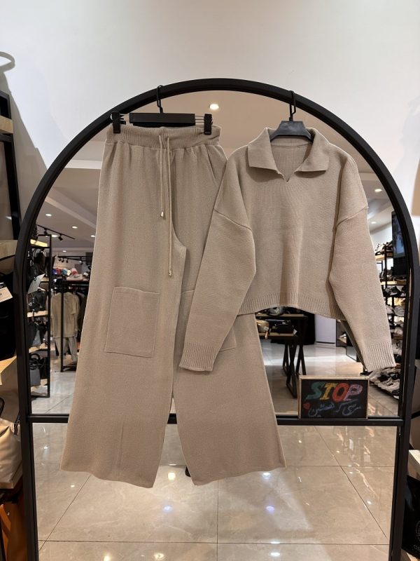 2024_10_09_20_06_IMG_0711-min ست بافت بلوز و شلوار کارگو(33949) - Image 1