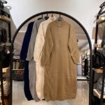 پیراهن بافت یقه زیپ متراکم پنبه (33911)