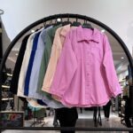 شومیز کتان جین با رنگبندی عالی (33954)