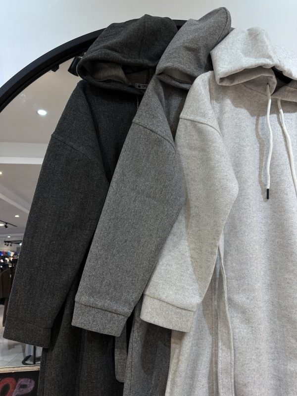 پیراهن فوتر کمر سگک بندی کلاهدار (33987) - Image 2