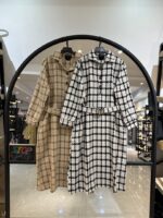 کفتان شنل پشمی کمر دار با گرماژ بالا (33975)