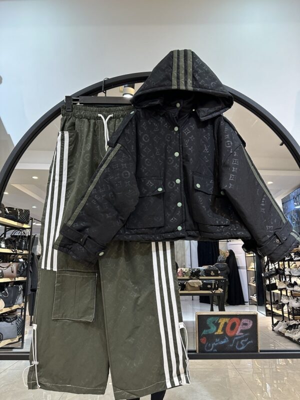 ست سه تیکه کاپشن +کیف+شلوار لویی ویتون (34034) - Image 3