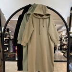 پیرهن دورس فیتیله ای طرح ضربدری (34070)