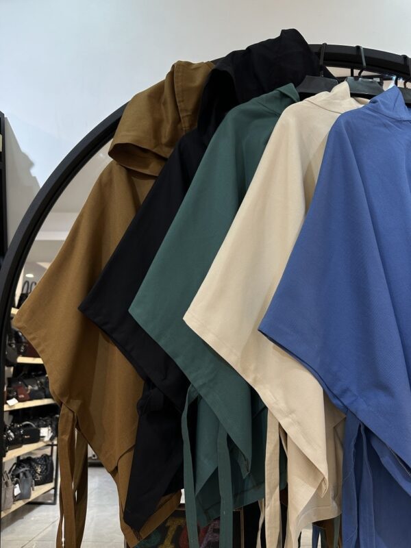 ست پانچو شلوار مزونی کتان جین مزونی درسا (34083) - Image 2