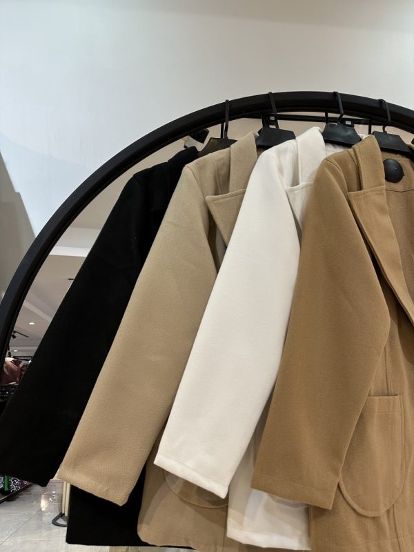 کت فوتر کوبیده تک دکمه ماه صنم (34107) - Image 2