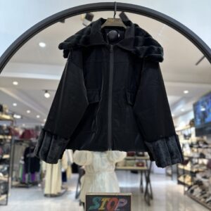 کاپشن چرم سیلیکونی ترکیبی با پوست (34118)
