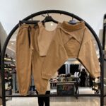 ست سه تیکه دورس تو کرکی با کراپ کبریتی طرح جلو ضربدری(34133)