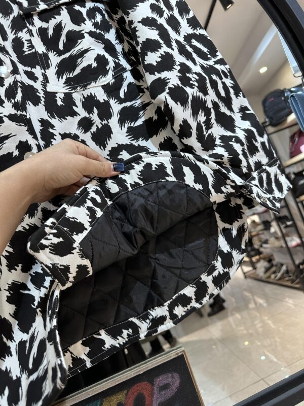 کاپشن کتان ضخیم پلنگی داخل استر درجه ملکا (34236) - Image 3