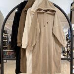 پیراهن مخمل مراکشی حوله ای کلاهدار لطیفه (34251)