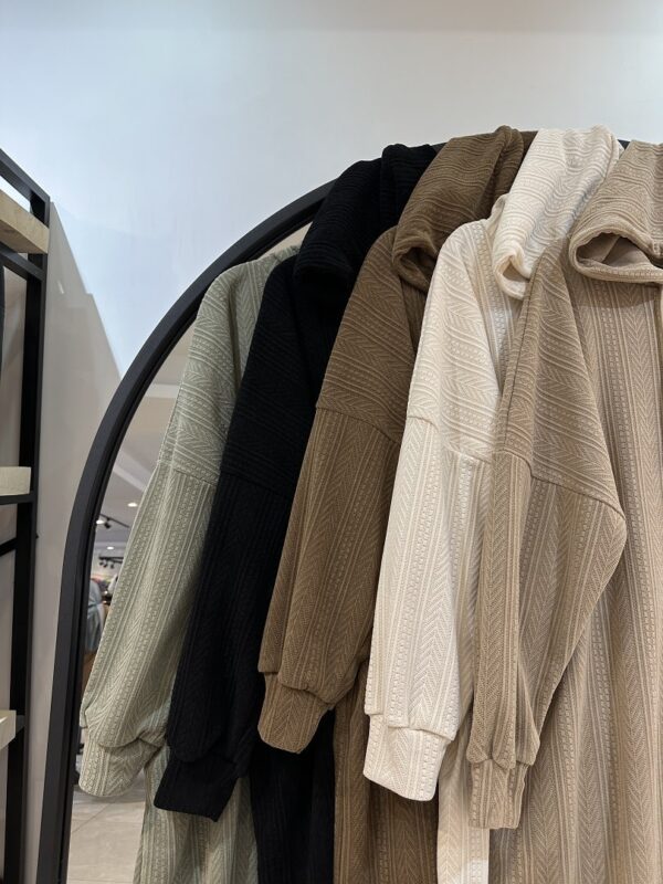 پیراهن مخمل مراکشی حوله ای کلاهدار لطیفه (34251) - Image 2