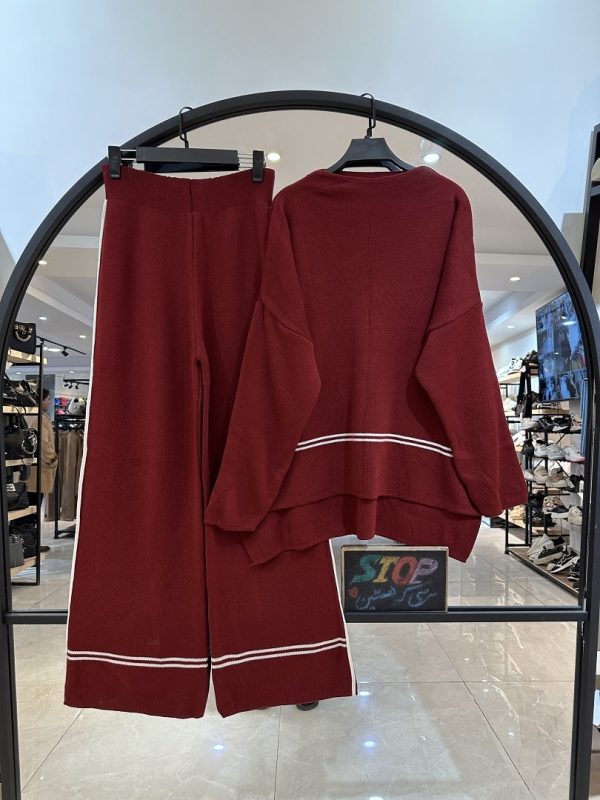 2024_12_19_19_36_IMG_1307-min ست بلوز شلواربافت دو خط ارغوان (34243) - Image 1