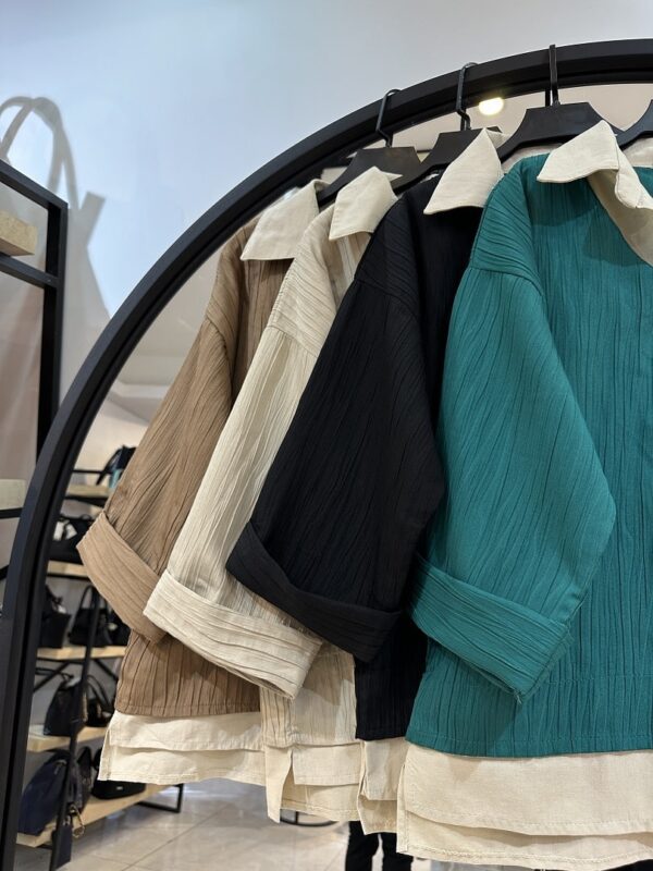 ست دو تیکه پلیسه یقه سفید(34398) - Image 2