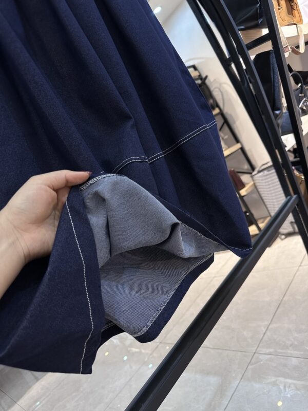 دامن جین جلو چین کمر دار (34355) - Image 2