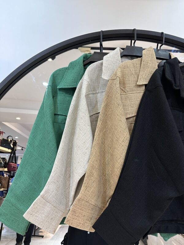 شومیز پانچو لینن جلو بسته (34423) - Image 2