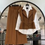 ست سه تیکه شومیز وست شلوار کرپ باربی ارام (34467)