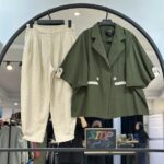 ست ترکیبی پانچو لینن و شلوار کنفی فروغ (34401)