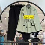 ست کت چهار دکمه و شلوار کنفی نوار خور (34404)