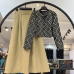 ست مزونی کت هندی و دامن میله ای (34470)