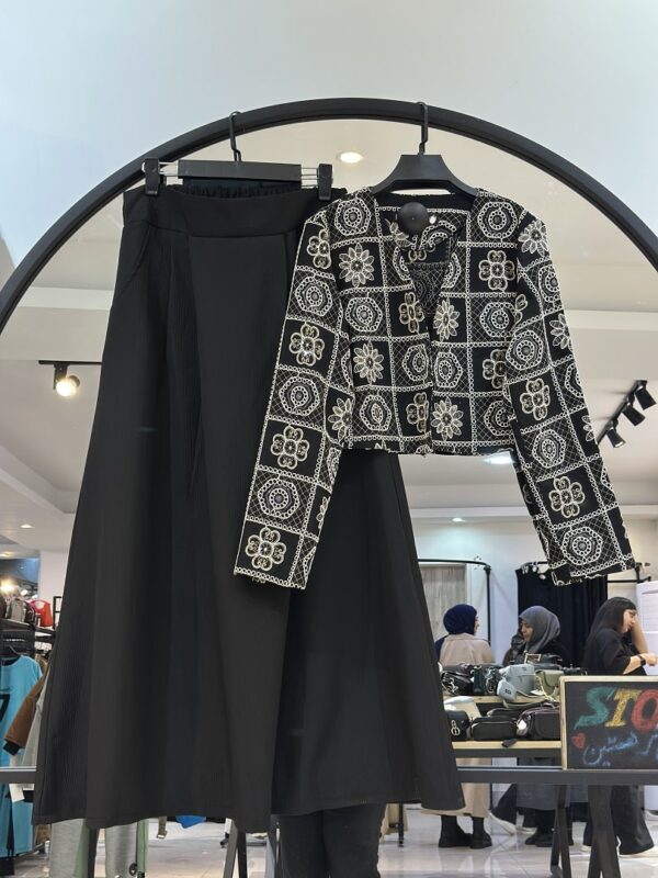 ست مزونی کت هندی و دامن میله ای (34470) - Image 4