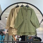 مانتو لینن استین بندی پشت دکمه (34445)