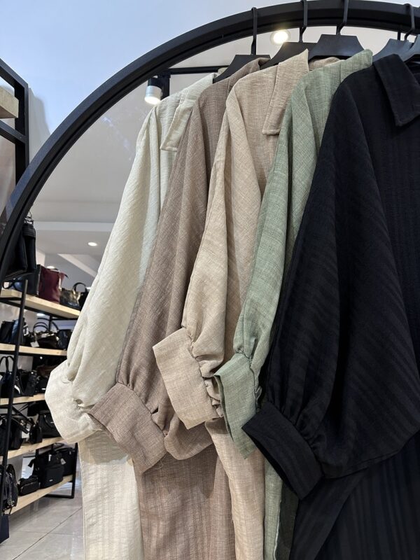 شومیز مانتویی پانچو بلند شانتون (34463) - Image 2