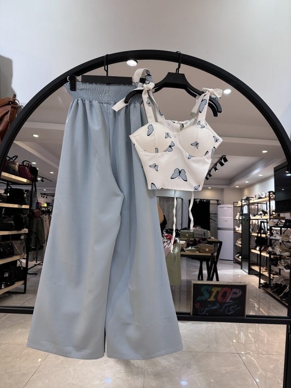 ست کراپ کاپدار و شلوار بگ مازراتی پروانه (34542) - Image 2