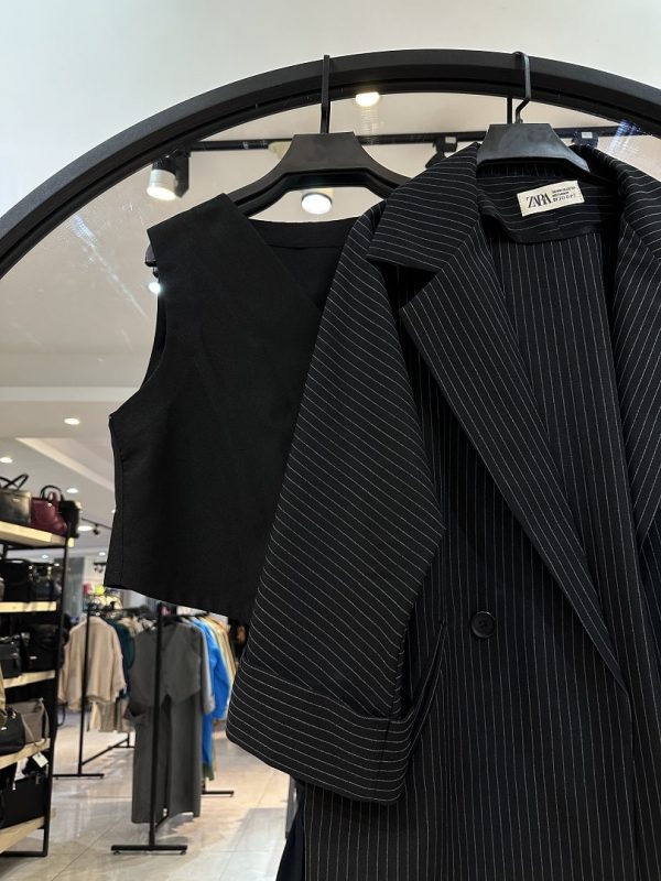 ست سه تیک مانتو و جلیقه و شلوار (34564) - Image 3