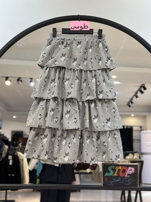 ست شومیز و دامن گل گلی طبقه ای (34596) - Image 7