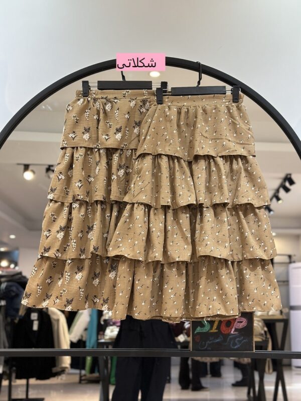 ست شومیز و دامن گل گلی طبقه ای (34596) - Image 3
