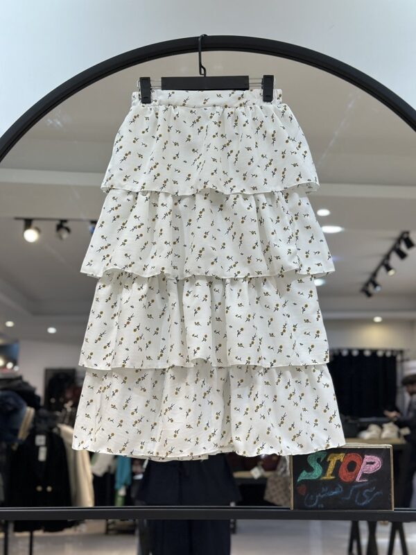 ست شومیز و دامن گل گلی طبقه ای (34596) - Image 4