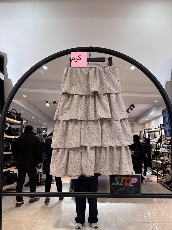 ست شومیز و دامن گل گلی طبقه ای (34596) - Image 6