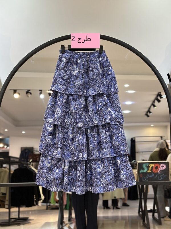 دامن ژاکارد طبقه ای فول کیفیت (34578) - Image 2