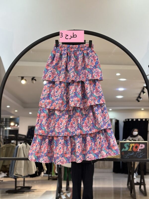 دامن ژاکارد طبقه ای فول کیفیت (34578) - Image 3