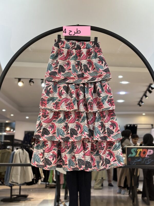 دامن ژاکارد طبقه ای فول کیفیت (34578) - Image 4