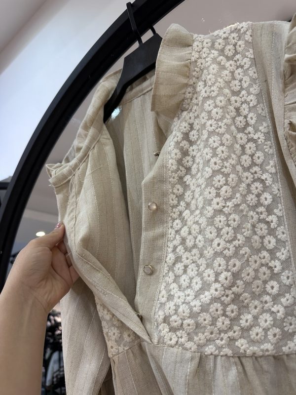 شومیز لینن نچرال سینه خرجکار (34679) - Image 2