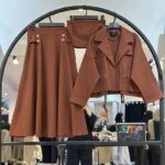 ست سه تیکه کت و نمتنه و دامن لینن افرا (34671)