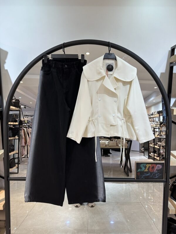 ست کت مازراتی و شافل جین رنگی بغل  برفی (34773) - Image 3