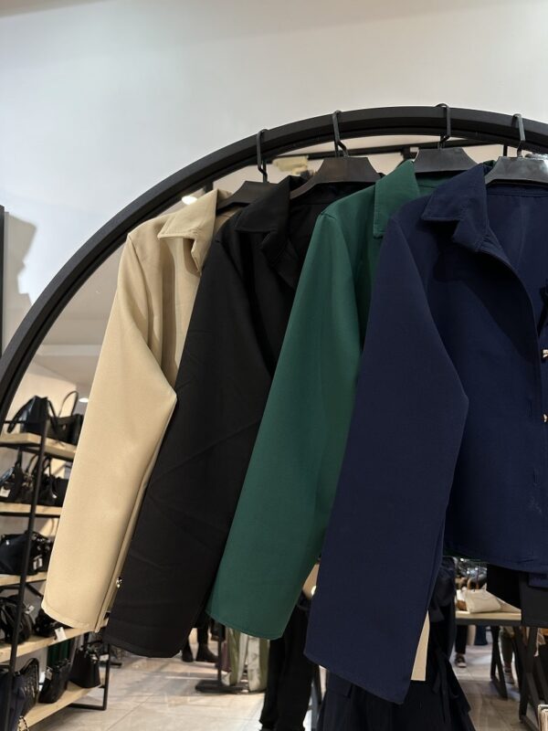 ست کت و دامن کرپ پلیسه مرجان (34701) - Image 2