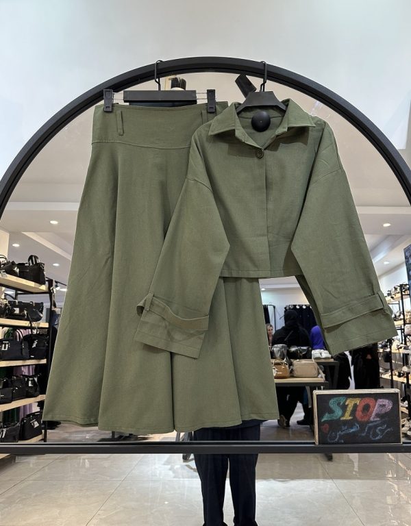 2025_03_19_19_05_IMG_2296-min ست کت و دامن لینن تک دکمه مهشاد (34745) - Image 1