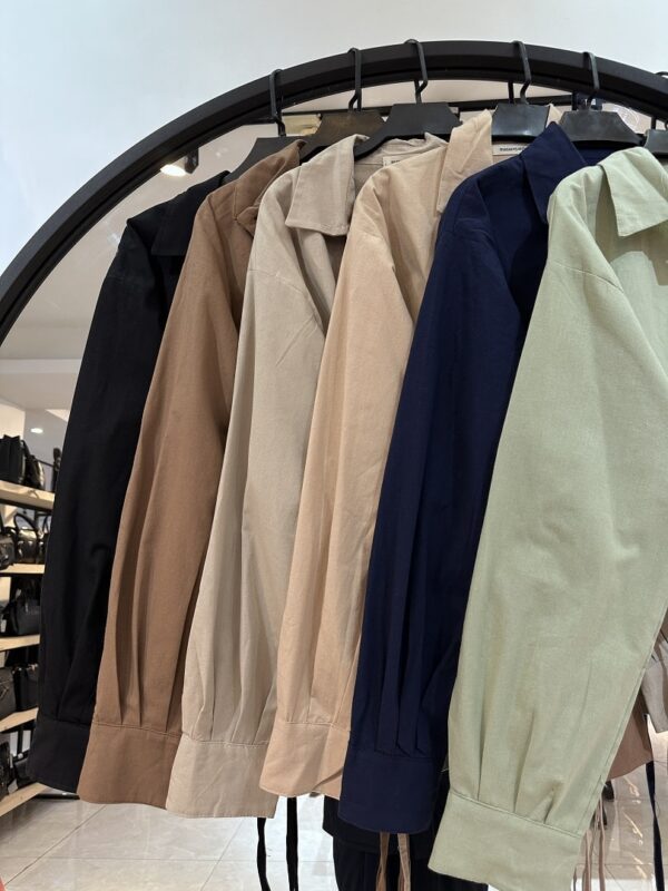 ست شومیز کتی و دامن چین دار کتان لینن درجه یک (34574) - Image 2