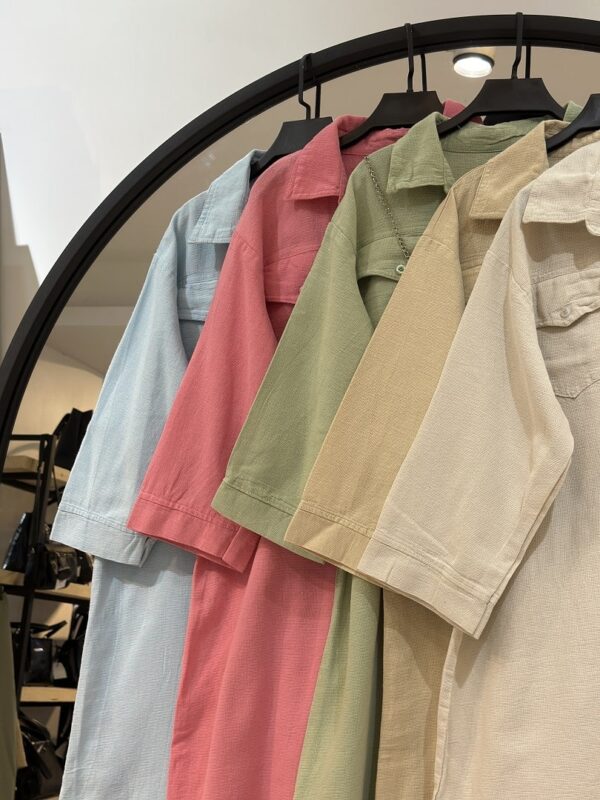 پیراهن کنفی کیف دار ساحلی (34647) - Image 2