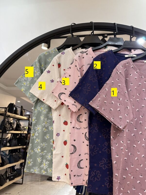 ست تیشرت شلوار نخ پنبه فانتزی (34698) - Image 3