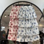 دامن لینن طبقه ای صحرا (34750)