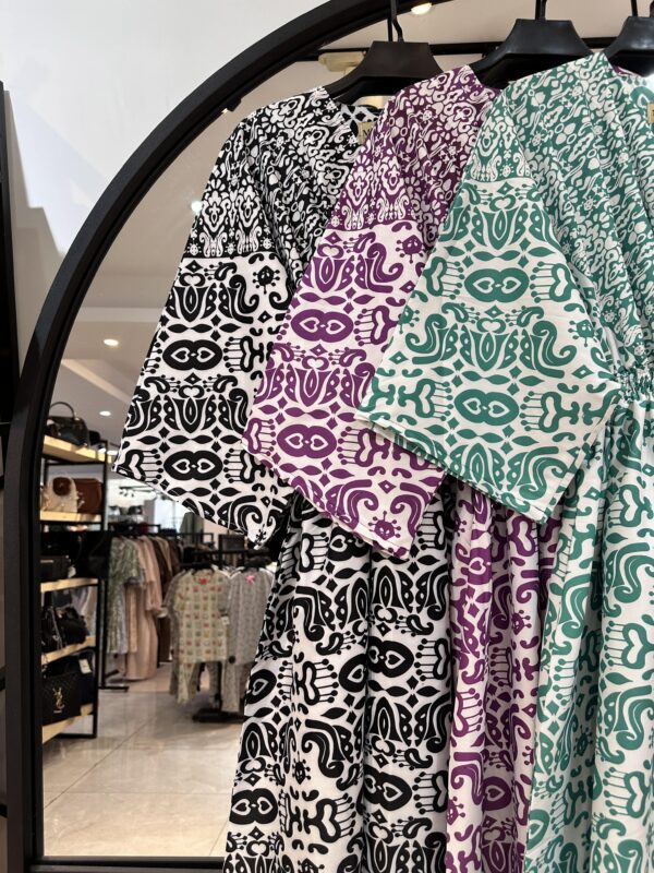 پیراهن کرپ بوگاتی کمر بند دار سونیا (35026) - Image 2