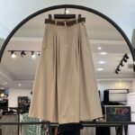 دامن لینن دکمه چوبی (35057)