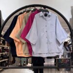 شومیز پانچو لینن دکمه ریز (35059)